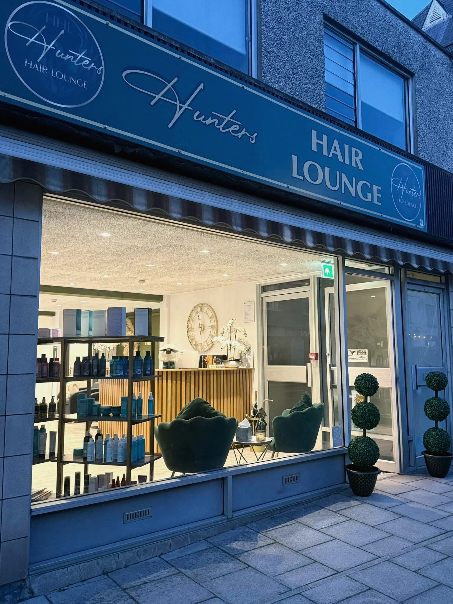 Hunters Hair Lounge storefront on Lampeter High Street